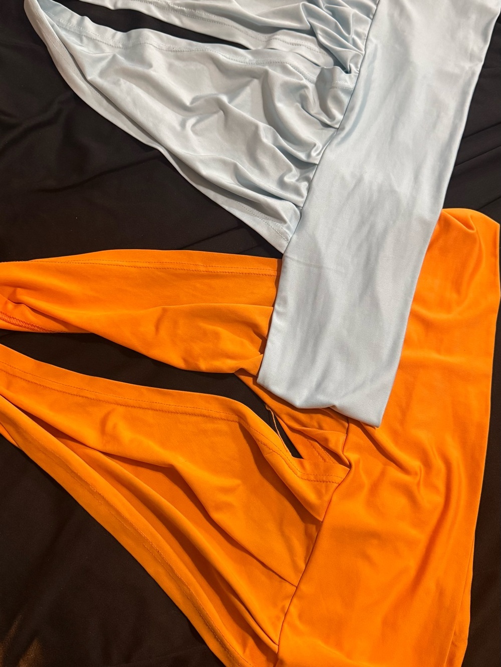 2for 1 Halter Crop tops Light Blue and Orange